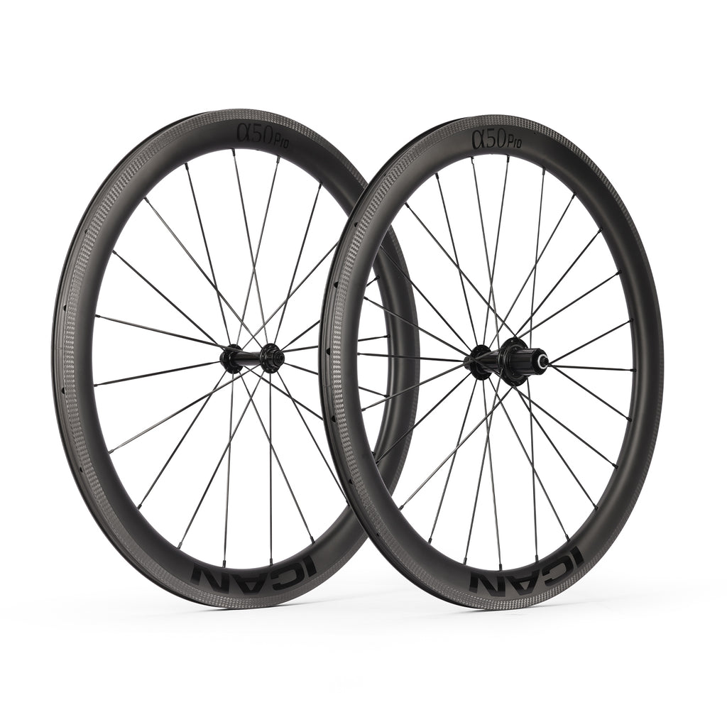 ICAN Alpha 50 pro rim brake carbon wheels R11 hub TRIAERO
