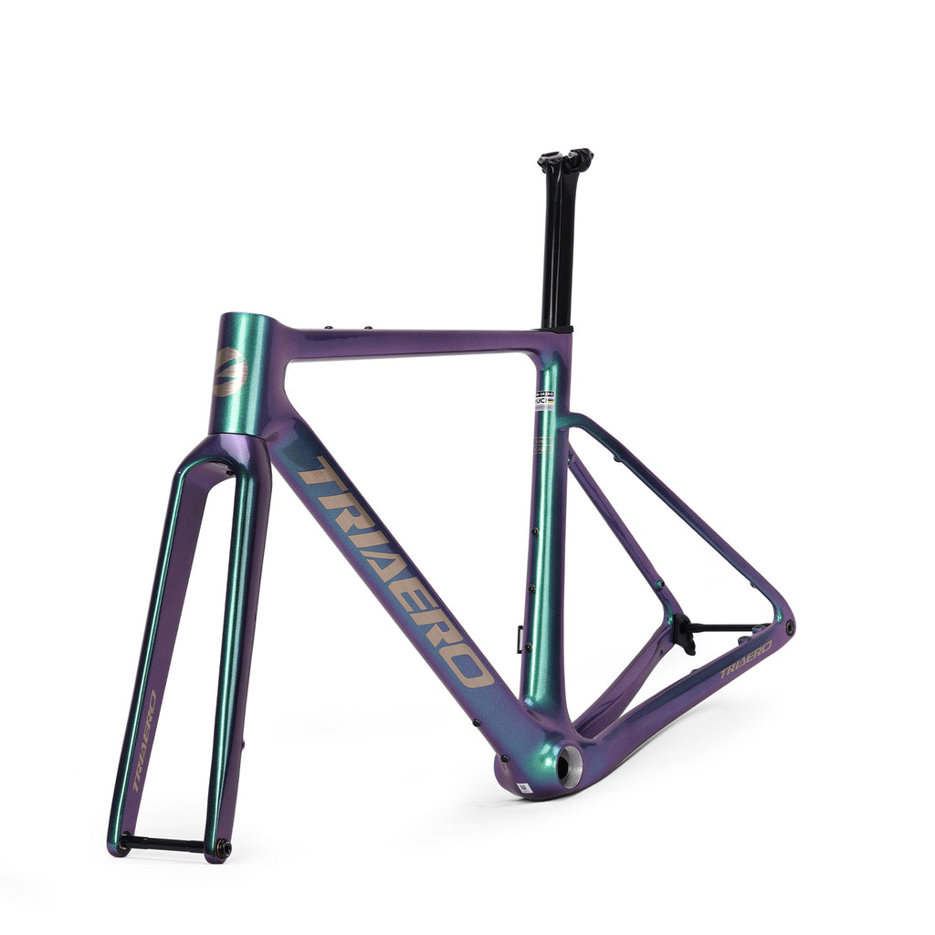 ICAN Graro gravel frame uci approval  fork without bolts 0mm offset seat post TRIAERO