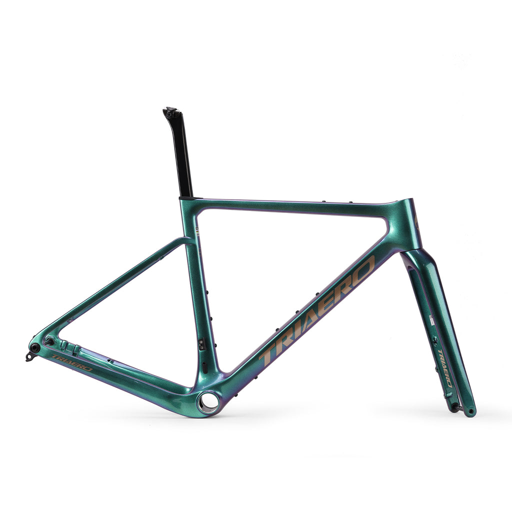 ICAN Graro gravel frame uci approval  fork without bolts 0mm offset seat post TRIAERO