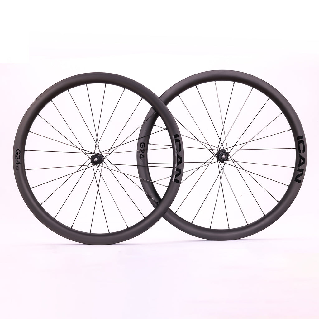 ICAN hooked gravel wheels 700C G24 SL with DT Swiss hubs TRIAERO